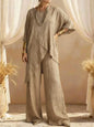 Fashion Loose Women's Matching Sets Casual Half Sleeve Loose Tops and