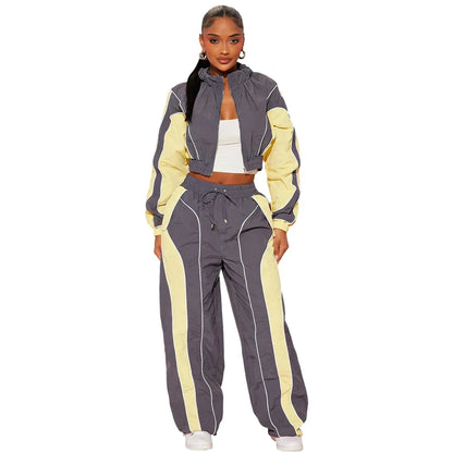Women's Lightweight Nylon Training Tracksuit Set