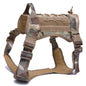 Tactical Camouflage Dog Vest Harness for Medium and Large Dogs，Easy Control and Comfortable for Hiking ，Training, and Outdoor