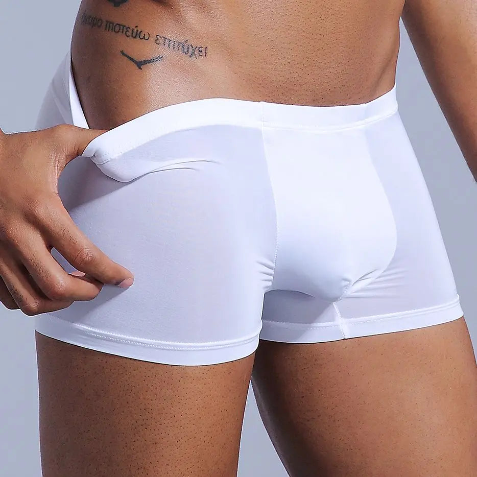 Man Underpants Boxershorts Ice Silk Cool Men Boxer Trunk Underwear Men’s Panties Pajama Shorts Loungewear Arrow Pants
