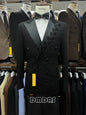 2-Piece Luxury Suit Set for Men, Jacket and Pants Double Breasted Suit