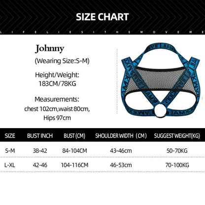 Man Harness Sissy Fetish Man Rave Costumes Lingerie Sexy Men Strap Shoulder Bondage Chest  Elastic Belt Erotic Hombre Hollow