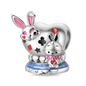 925 Sterling Silver Can Be Opened Pandant Easter Egg Charms Beads Fit