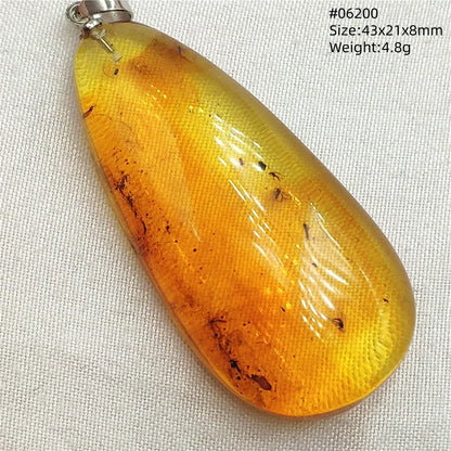 Natural Amber Pendant From Baltic Flower Yellow Amber Water Drop Women Men Jewelry Reiki Stone Women Men AAAAAAA