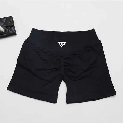 Seamless Silicone Printed Yoga Shorts