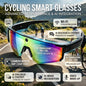 2026 NEW AI Smart Glasses ChatGPT 1080P Camera 8MP Anti-shake Cycling Video&Photo Sport Sunglasses DualMic 32GB Windproof Goggle