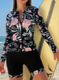 Long Sleeve Zipper Surfing Swimsuit Set