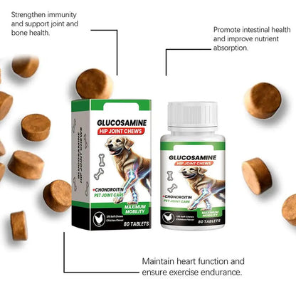 Dog Joint Care Tablets Pet Joint Support Supplement Boost Energy Relieve Pain Protect Cartilage For Senior Dogs Pet Supplies