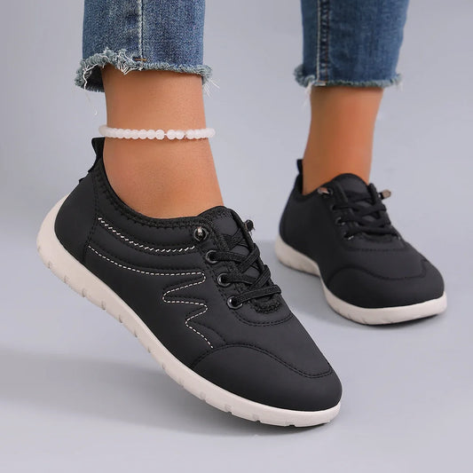 Spring new women's sports shoes, fashionable, breathable, lightweight, non-slip, wear-resistant, casual sports shoes, flat shoes