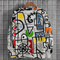 Street Graffiti Graphic Men's Clothes Long Sleeves Pullover Sweatshirt 3D Printed Colorful Streetwear Harajuku Popular Hoodies