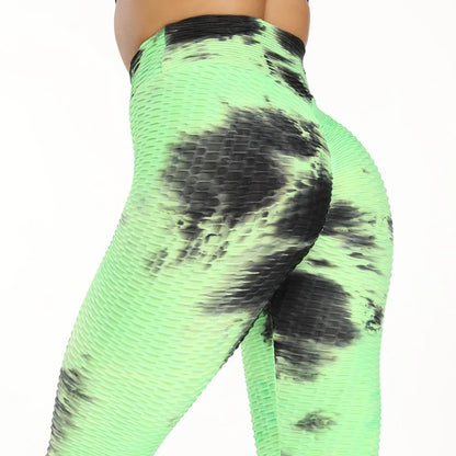 Yoga Clothes Pants Jacquard Peach Hip Tie Dye Women's Gym Legging Sport Outfit for Woman Yoga Wear Leggings Sport Women Fitness