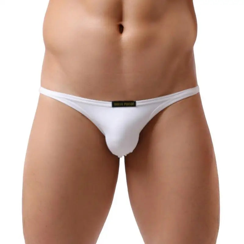 BRAVE PERSON Sexy Underwear Men Mini Briefs Low Waist Sexy Underpants Smooth Ice Silk Nylon Male Panties Bikini Briefs B1133