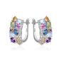 GEM'S BALLET 925 Sterling Silver Handmade Jewelry Multicolor Birthstone Earrings Natual Citrine  Amethyst Topaz Clip Earrings