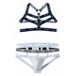 Sets Men's Bodysuit Suspender Jumpsuits Harness Sexy Men Jockstrap Gay Underwear Lingerie Sissy Panties Thong G String Bondage
