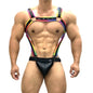 Leather Harness Bodysuit Jockstraps Sets Gay Underwear Sex Rave Sexual Chest Men  Belts Adjustable BDSM Body Bondage Cage