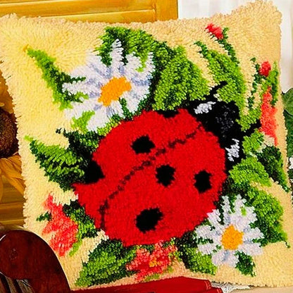 Knot Pillow Package Latch Hook Kit Cushion Pillowcase Kussen Set For Needlework DIY Butterfly Flower Plant Series Latch Hook Kit