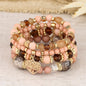 DIEZI Ethnic Bohemian Multicolor Crystal Beads Strand Bracelets Women Men Heart Tree Of Life Charm Bracelet Pulseira Feminina
