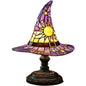 Premium Witch Hat Stained Glass Lamp – Magical Glow for Your Home