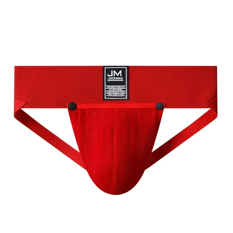 Men's Underwear Men Sexy Briefs Jockstrap Removable Penis Pouch Cotton Panties Thongs Mesh Underpants Gay Slip Homme Srting