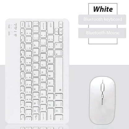 Bluetooth Wireless Keyboard and Mouse Combo Portable Mini Rechargeable for iPad Tablet Mobile Phone Android iOS Windows PC