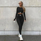 Black 2-Piece Women’s Tracksuit Yoga Set