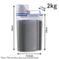 1pc Airtight Pet Food Storage Container, 1.5kg/2kg Plastic Sealed Jar with Measuring Cup for Dog Cat Dry Food Kibble