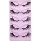 5 Pairs Cat Eye False Eyelashes Eye End Lengthening Long Curling Thick Fluffy All-match Comfortable Fake False Eyelashes
