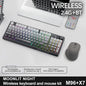 M96 Wireless Keyboard and Mouse Set, Bluetooth&2.4G, Smart Screen, 96 Keys, RGB, Silent Keyboard Mouse Combo