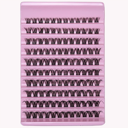 D Curl Mink Individual Cluster Lashes 120Pcs 8-16mm Mixed Size Full Volume Natural DIY Self-Graft Lash Extensions