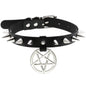 Pink Harajuku Gothic Spike Rivet Star Necklaces Collares Hip Hop Rock Black Bowknot PU Lace Leather Sexy Y2K Girl Choker Jewelry