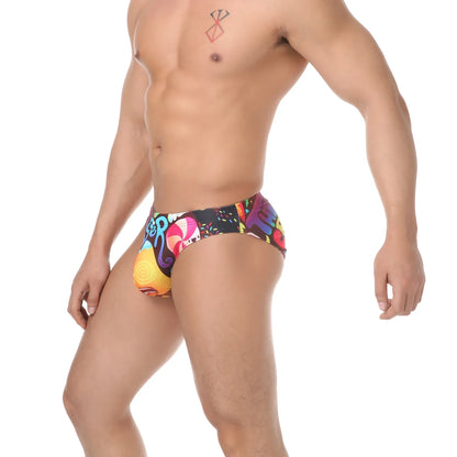 Men Swimming Trunks Sexy Low-waisted Briefs Bikini Summer Sport Beach Shorts Swimsuit Swimwear Bathing Suit Surfing Swim Briefs