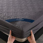 Ultrasonic Quilted Waterproof Antibacterial Mattress Protector Breathable Ultra Soft Noise Free 30CM Deep Pocket Fitted Sheet