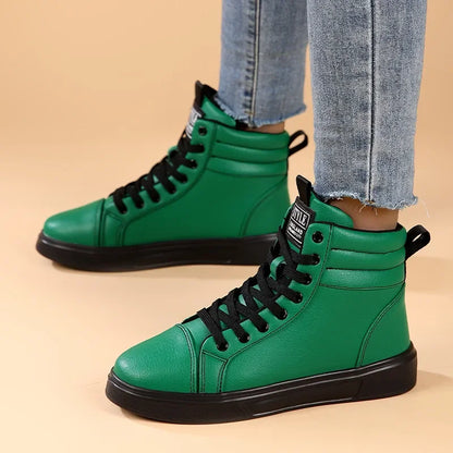 Spring Fashion Red Men's Sneakers High Top Skateboarding Shoes for