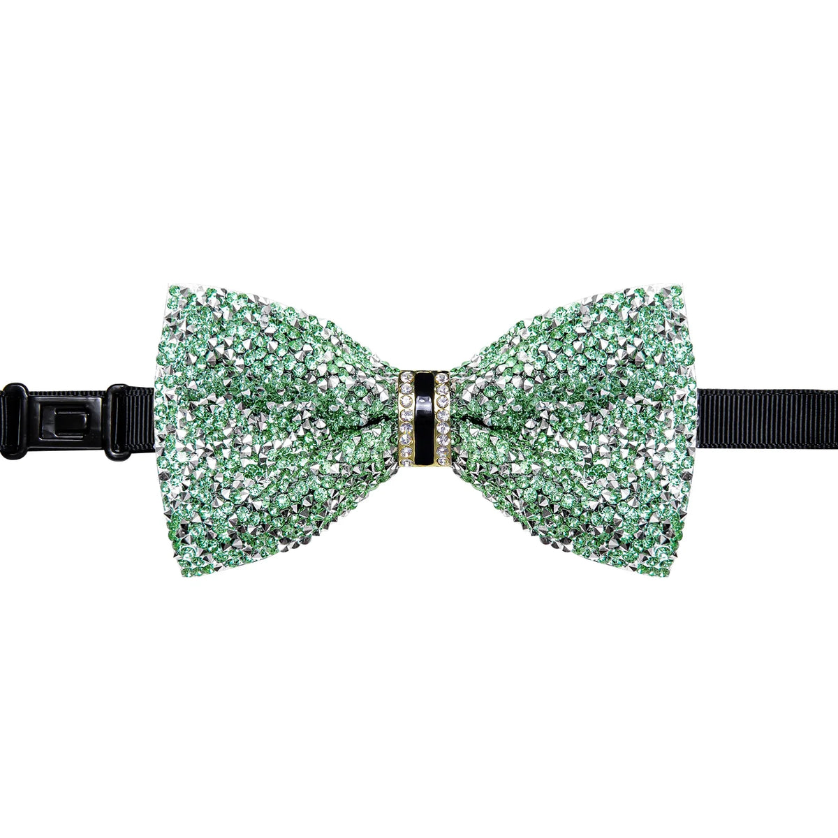 Sparkle Rhinestone Bow Ties for Men Pre-Tied Diamond Sequin Bowtie with Adjustable Length Wedding Party