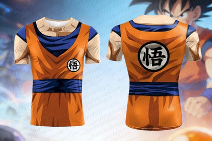 Adult and Children's Dragon Ball Goku Breathable Shirts Cosplay