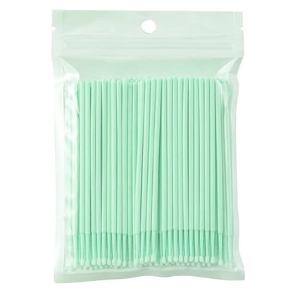 100PCS Micro Swab Applicator Eyelash Cleaning Brush Lash Extension Micro Brushes Cotton Swab Individual Eyelashes Removing Tool