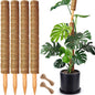 4 /8 Pack Stackable Moss Pole for Plants Monstera Tall Rod for Indoor Outdoor Climbing Plant Support Stakes for Potted Plants