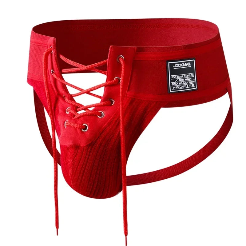 Men's Underwear Men Sexy Briefs Jockstrap Front Pouch Open Tether Binding Straps Panties Thongs Underpants Gay Slip Homme Srting
