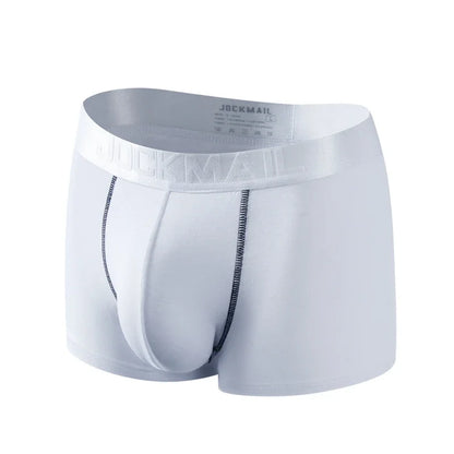 Underwear Men Boxer Briefs Mesh Pouch Penis Scrotum Separation U Convex Unterhosen Herren Boxers Hombre Boxershorts Breathable