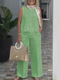 Cotton Linen Comfortable Two Piece Sets Women Outfits 2024 Summer Autumn Solid Casual Tops Pants 2 Piece Set For Women Suit