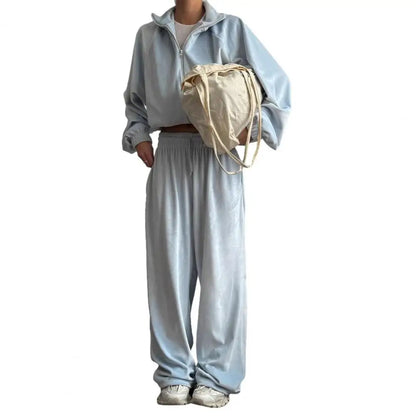 Casual Pants Suit Spring Autumn Cardigan Sweatshirts Sports Women