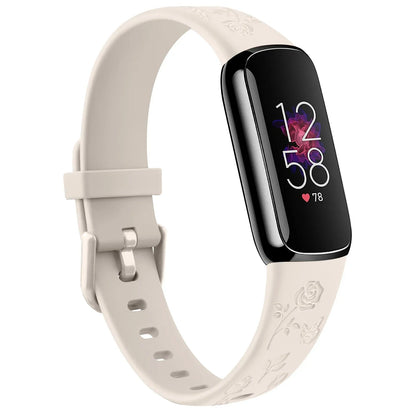 Fitbit Luxe Floral Engraved Band, Soft TPU