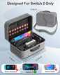 STARTRC GAMES Hard Shell Portable Travel Carry Bag for Switch 2, Pro Controller, 18 Game Cards and Other Accessories