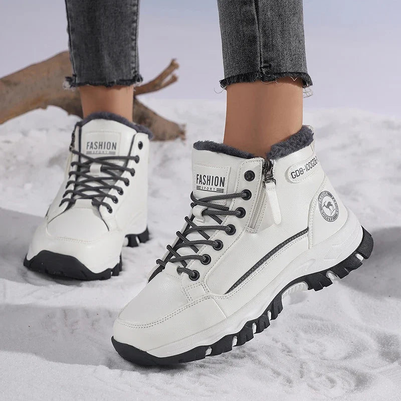 TUINANLE Women Shoes Winter Plush Keep Warm Platform Snow Shoes Female Non Slip Outdoor Waterproof Walking Sneakers Zapatillas