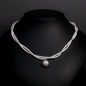 New Women's Fashion Pearl Necklace French Vintage Pearl Necklace Double Lock Bone Chain Collar Jewelry Accessories