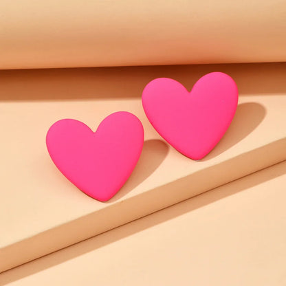 Simple Big Round Star Heart Hoop Earrings For Women Geometric Plastic Exaggerated Earring Hyperbole Trendy Ring Earrings Jewelry