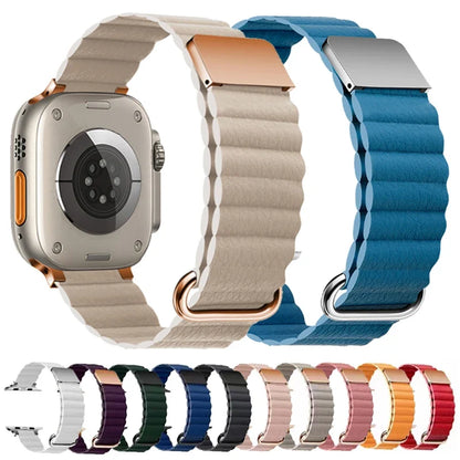 Apple Watch Ribbed Leather Loop Band
