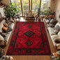 RAKKS Retro Red Persian Carpet / Turkish Area Rug Non-slip Living Room Decor Sofa Rug Bedroom Bedside Rug Kitchen Floor Mat