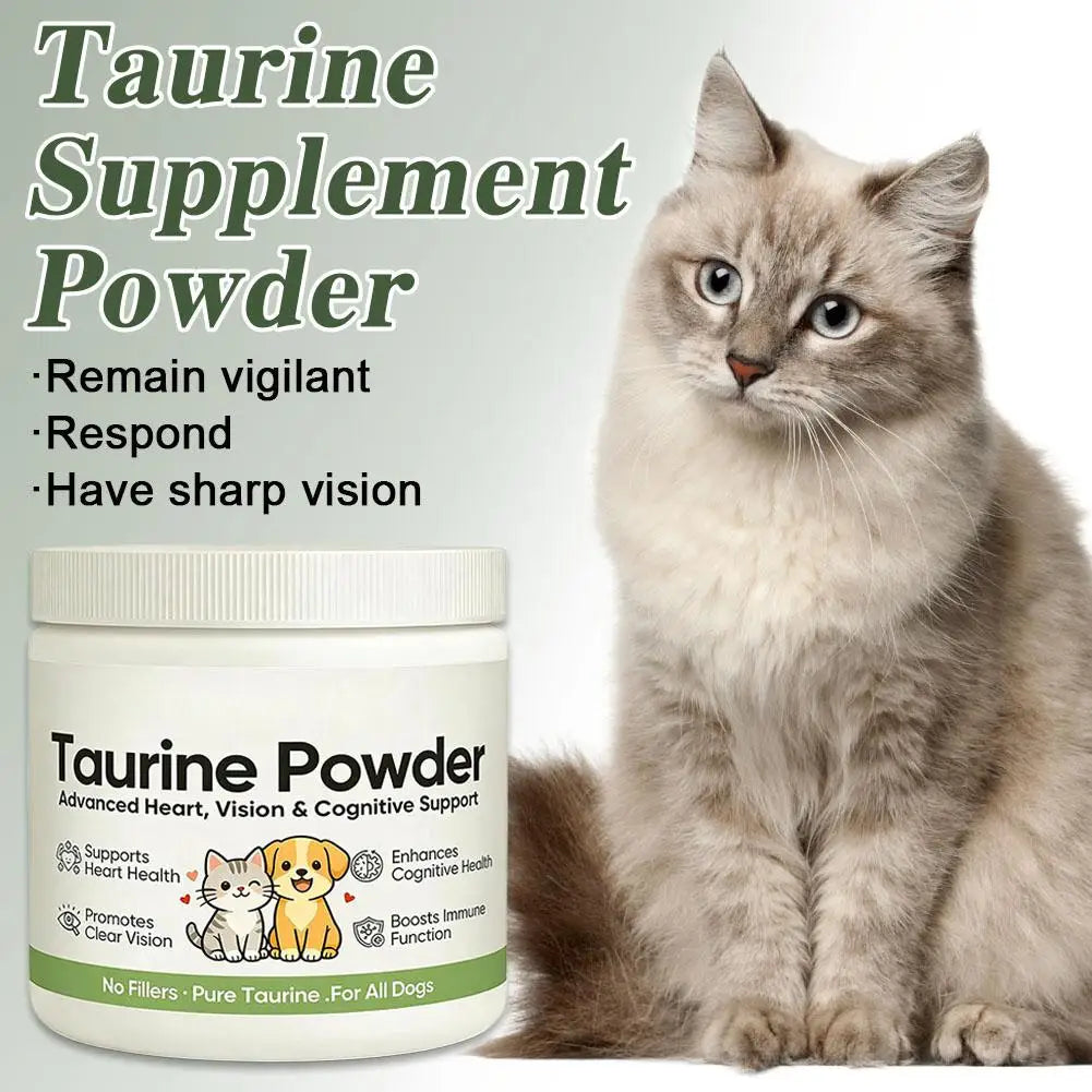30g Taurine Supplement Powder for Cat Dog Supports Heart Vision Cognitive Health Essential Amino Acid Pet Nutritional Supplement