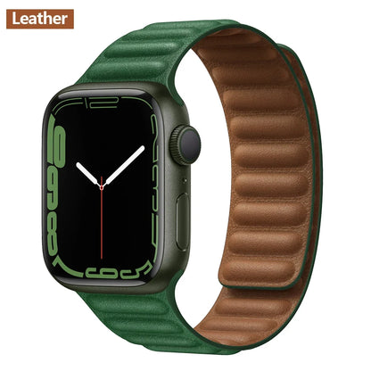 Apple Watch Magnetic Link Band, Leather or Silicone